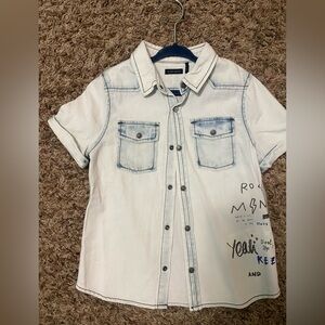 Ikks Denim Short Sleeve Shirt